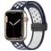Mobigear Sport Plus Mag Silikon Apple Watch Armband Magnetverschluss - 49/46/45/44 mm - Schwarz / Marineblau