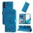 Mobigear Sunflower Samsung Galaxy S23 Hülle Klapphülle Geldbörse - Blau