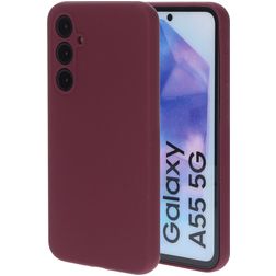 Mobiparts Samsung Galaxy A55 Silikon Hülle Backcover - Plum Red