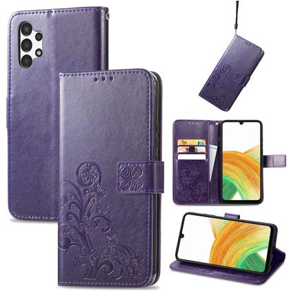 Mobigear Clover Samsung Galaxy A13 4G Klapphülle Portemonnaie - Lila