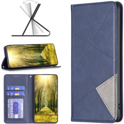 Mobigear Rhombus Slim Realme C31 Hülle Klapphülle - Blau