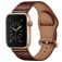 Mobigear Venezia Leder Apple Watch Armband Dornschließe - 42/41/40/38 mm - Braun