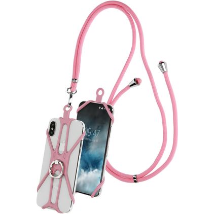 Mobiparts Phone Trap Silikon Handykette - Pink