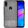 Mobigear Fabric Xiaomi Redmi 7 Hülle Hardcase Backcover - Grau