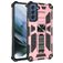 Mobigear Armor Stand Samsung Galaxy S21 FE Hülle Hardcase Backcover Stoßfest mit Ständer - Roségold