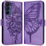 Mobigear Butterfly Samsung Galaxy A16 Hülle Klapphülle Geldbörse - Lila