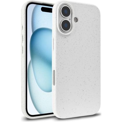 Mobigear Bio iPhone 18 Hülle Umweltfreundliches Backcover - Weiß