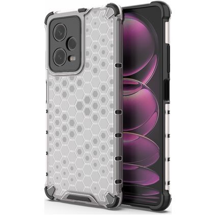 Mobigear Honeycomb POCO X5 Pro Hardcase Backcover Shockproof - Weiß