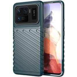 Mobigear Groove Xiaomi Mi 11 Ultra Hülle Flexibles TPU Backcover - Grün