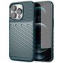 Mobigear Groove iPhone 13 Pro Max Hülle Flexibles TPU Backcover - Grün