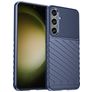 Mobigear Groove Samsung Galaxy S24 Plus Hülle Flexibles TPU Backcover - Blau