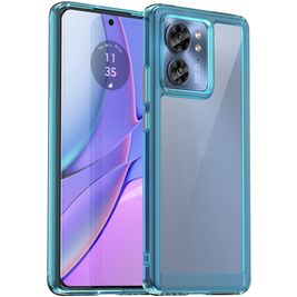 Mobigear Crystal Motorola Edge 40 Hülle Hardcase Backcover - Transparent / Türkis