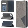 Mobigear Rhombus Slim iPhone 12 Hülle Klapphülle - Grau