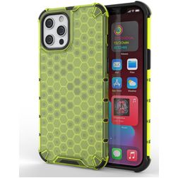 Mobigear Honeycomb iPhone 13 Mini Hülle Hardcase Backcover Stoßfest - Grün