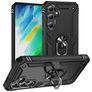 Mobigear Armor ring Samsung Galaxy S24 FE Hülle Hardcase Backcover Stoßfest mit Ringhalter - Schwarz