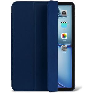 Decoded Textured Slim iPad Air 11 Zoll (2024) Hülle Flexibles Silikon Klapphülle - Navy Peony