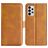 Mobigear Slim Magnet Samsung Galaxy A33 Hülle Klapphülle Geldbörse - Cognac