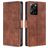 Mobigear Croco POCO X5 Pro Hülle Klapphülle Geldbörse - Cognac