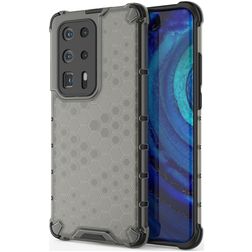 Mobigear Honeycomb Huawei P40 Pro Plus Hardcase Backcover Shockproof - Schwarz