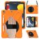 Mobigear SureGrip XGuard iPad 9 (2021) Hülle Kunststoff,Silikon Backcover + Stifthalter + Schulterträger + Ständer - Orange