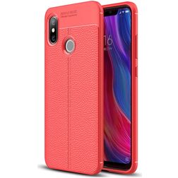Mobigear Luxury Xiaomi Mi 8 Hülle Flexibles TPU Backcover - Rot