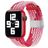 Mobigear Braided Nylon Apple Watch Armband Klappschließe - 42/41/40/38 mm - Pink / Rot