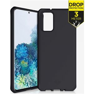 ITSkins SpectrumSolid Samsung Galaxy S20 Plus Hülle Flexibles TPU Backcover Stoßfest - Plain Black