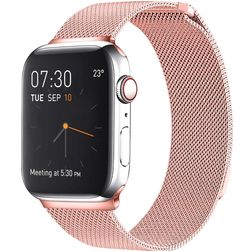 Mobigear Loop Milanaise Apple Watch Armband Magnetverschluss - 49/46/45/44 mm - Pink