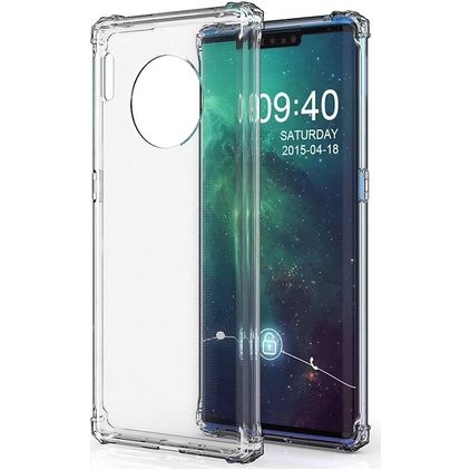 Mobigear Cushion Durchsichtig Huawei Mate 30 Hülle Flexibles TPU Backcover Stoßfest - Transparent