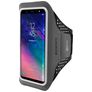 Mobiparts Comfort Fit Handyhalterung Joggen Samsung Galaxy A6 (2018) Sporthülle Neopren Sportarmband - Schwarz