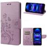 Mobigear Flowers Xiaomi Redmi Note 12 Pro Plus Hülle Klapphülle Geldbörse - Lila
