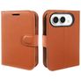 Mobigear Classic iPhone Duo Hülle Klapphülle Geldbörse - Braun