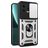 Mobigear Armor Ring Cam Slide Xiaomi 13 Hülle Hardcase Backcover Stoßfest mit Ringhalter und Kamera Slider - Silber