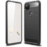 Mobigear Brushed Slim Google Pixel 4a Hülle Flexibles TPU Backcover - Schwarz