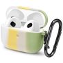 Mobigear Colors Apple AirPods 3 Hülle Flexibles Silikon - Weiß / Grün / Gelb