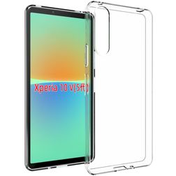 Mobigear Cushion Durchsichtig Sony Xperia 10 V Hülle Flexibles TPU Backcover Stoßfest - Transparent