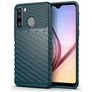 Mobigear Groove Samsung Galaxy A21 Hülle Flexibles TPU Backcover - Grün