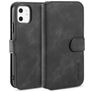 Mobigear Retro iPhone 11 Hülle Klapphülle Geldbörse - Schwarz