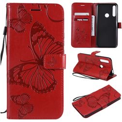Mobigear Butterfly Huawei P Smart Z Hülle Klapphülle Geldbörse - Rot