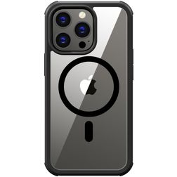 Valenta Full Cover iPhone 14 Pro MagSafe Hülle Gehärtetes Glas Backcover Stoßfest - Transparent / Schwarz