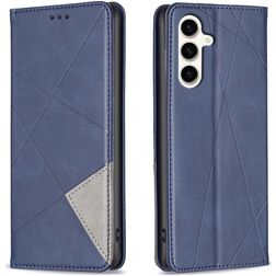 Mobigear Rhombus Slim Samsung Galaxy S23 FE Hülle Klapphülle - Blau