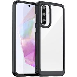 Mobigear Crystal Samsung Galaxy A36 Hülle Hardcase Backcover - Schwarz