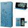 Mobigear Butterfly OnePlus 10T Hülle Klapphülle Geldbörse - Blau