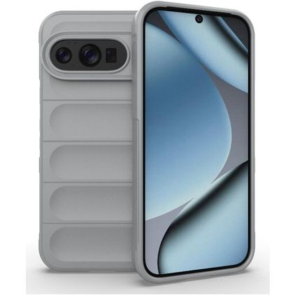 Mobigear Bumpy Google Pixel 10 Pro Hülle Flexibles TPU Backcover - Grau