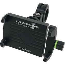 Interphone Aluminum Motocrab Fahrradhalterung / Motorradhalterung Lenkerhalterung Klemme Universal - Schwarz