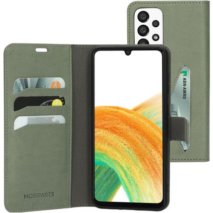 Mobiparts Classic Wallet Samsung Galaxy A33 Klapphülle Portemonnaie - Stone Green