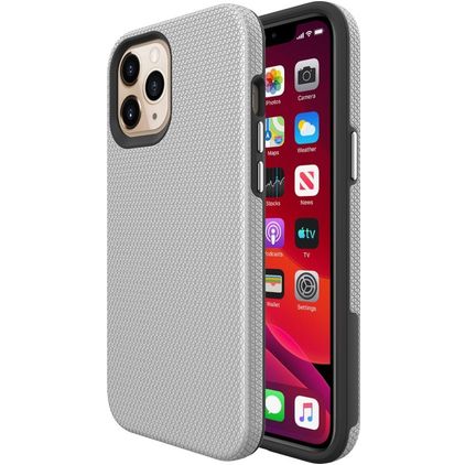 Mobigear Antislip iPhone 12 Pro Max Hardcase Backcover Shockproof - Silber