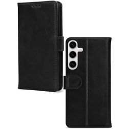Mobilize Wallet Samsung Galaxy S24 Plus Hülle Echtes Leder Klapphülle Geldbörse - Schwarz