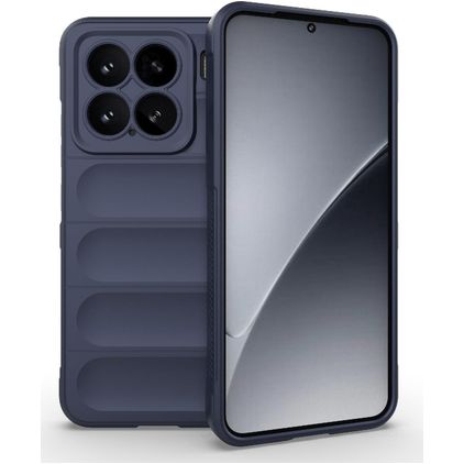 Mobigear Bumpy Xiaomi 15 Hülle Flexibles TPU Backcover - Dunkelblau