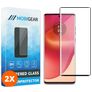 Mobigear Premium Motorola Edge 50 Fusion Panzerglas Gehärtetes Glas Displayschutz - Hüllenfreundlich - Schwarz (2er Pack)